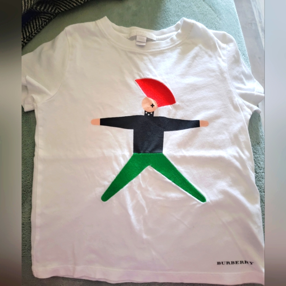 Burberry Toddler White Graphic Tee 4Y